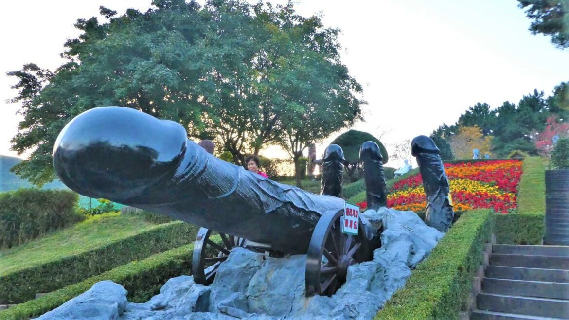 Haesindang Penis Park in Sinnam, Zuid-Korea