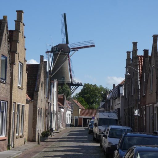 Oude molen in de Binnenstad van Zierikzee