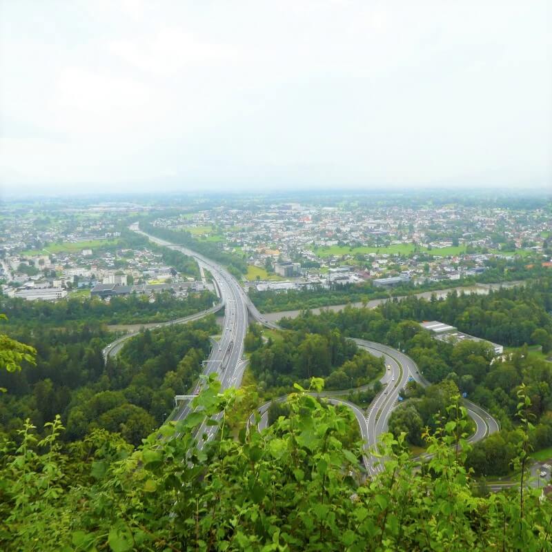 Uitzicht vanaf de Gebhardsberg in Bregenz, Oostenrijk