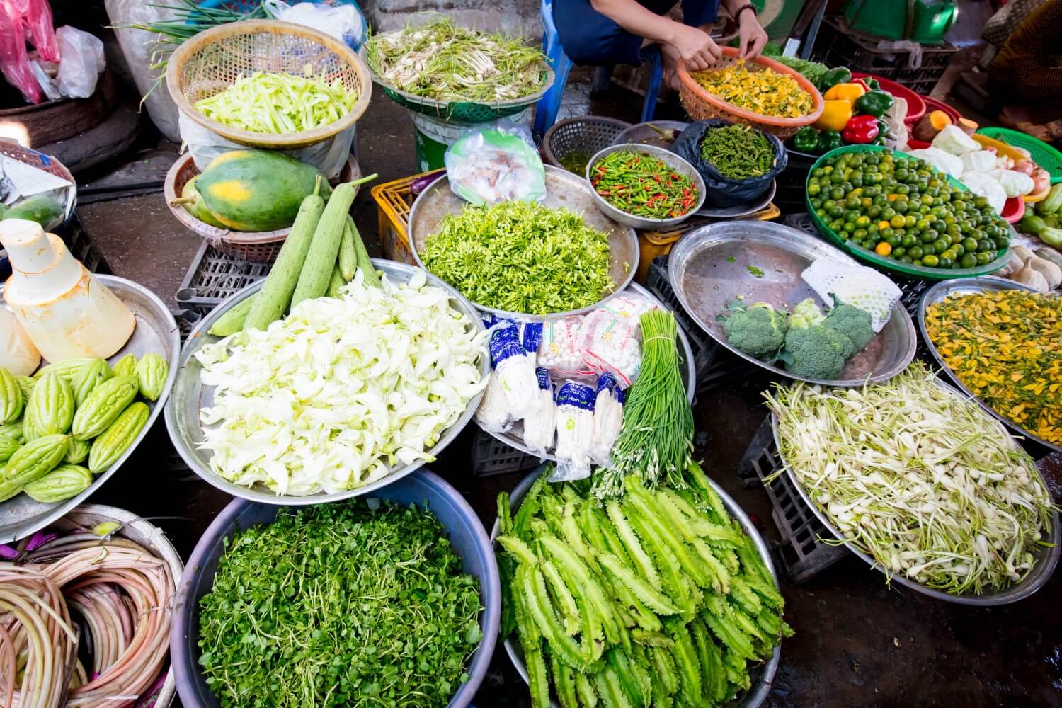 De markt van de Cai be, Mekongdelta