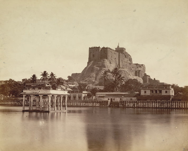 Foto van Tiruchirappalli Rockfort uit 1860