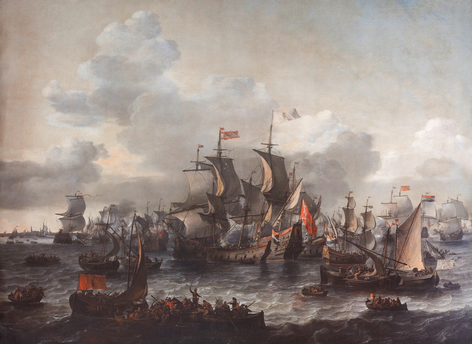 Schilderij van Jan Theunisz Blanckerhoff over de Slag op de Zuiderzee