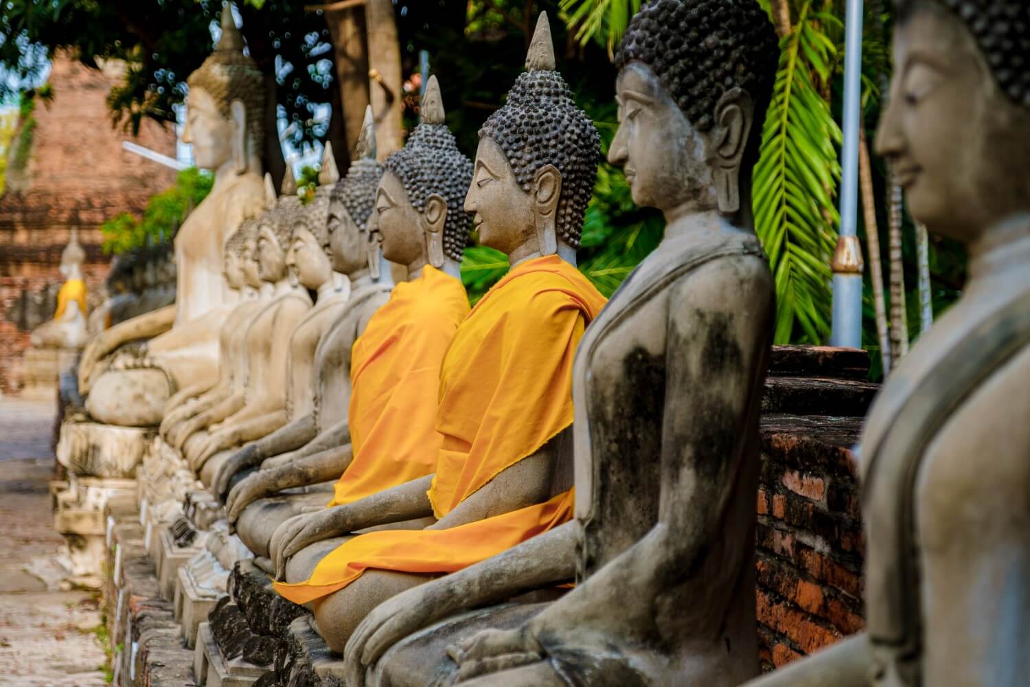 De Wat Yai Chaimongkol Tempel uit 1357