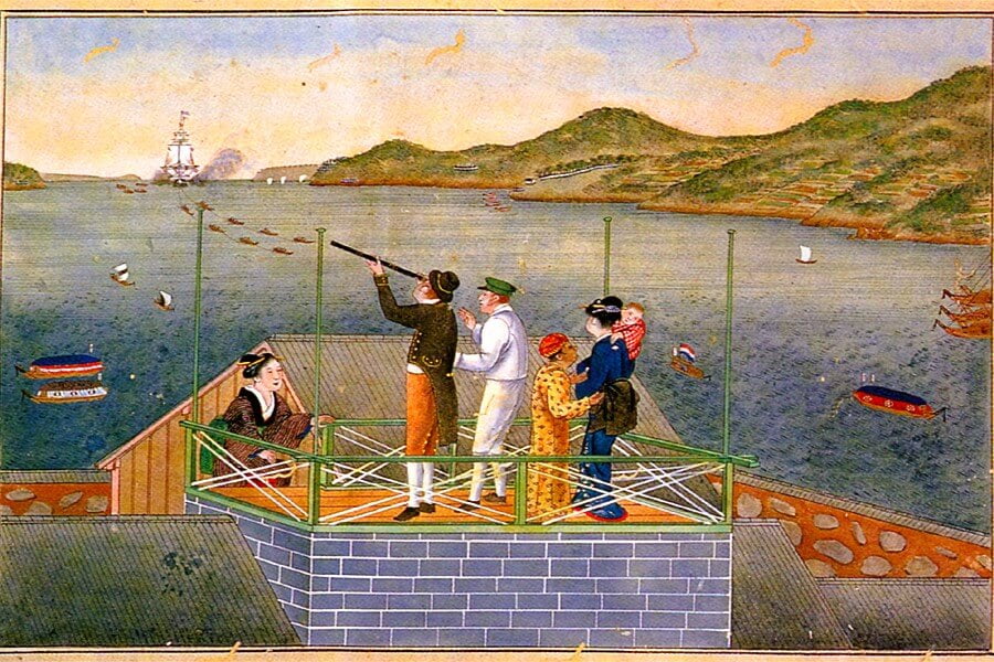 Portret van Von Siebold in Nagasaki