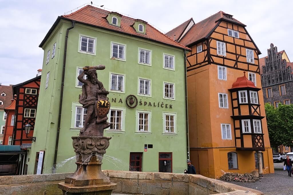 Špalíček vakwerkhuizen in Chep, Tsjechië