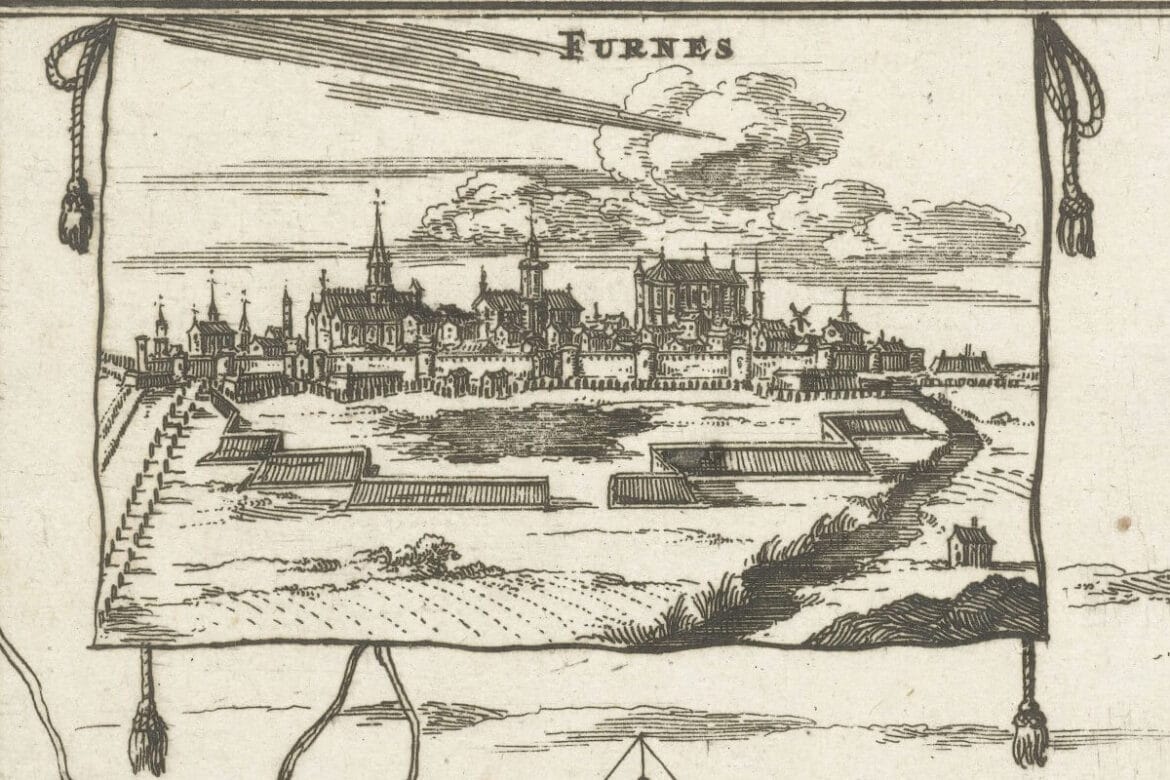 Afbeelding van Veurne (Furnes) uit 1672